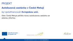 Autobusová zastávka v&nbsp;České Metuji