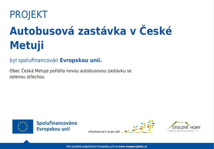 Autobusová zastávka v&nbsp;České Metuji